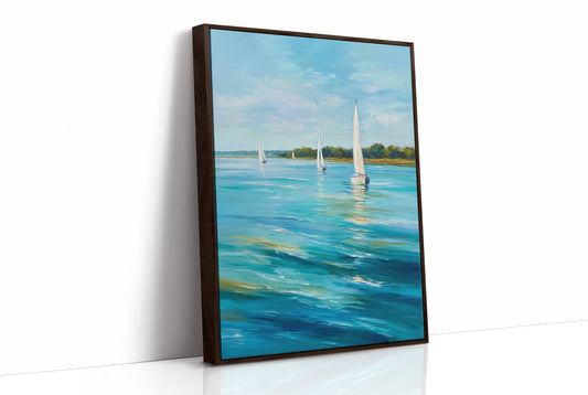 Sailboats Dance On Turquoise Bay