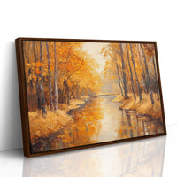 Autumn River Carries Golden Stories