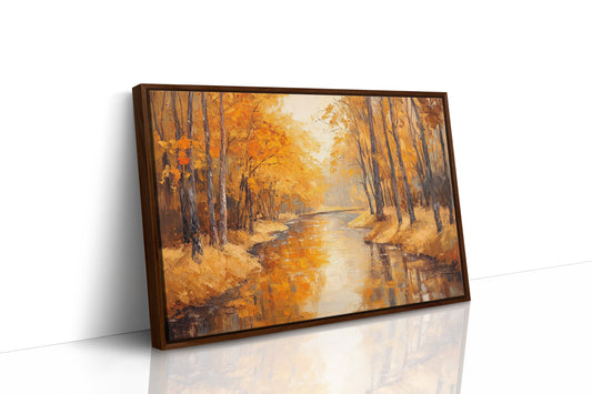 Autumn River Carries Golden Stories