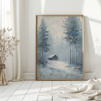 A Cabin Lost in Frosted Haze