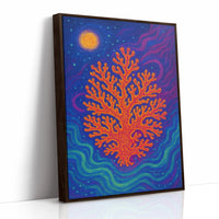 Cosmic Coral Under Moonlight