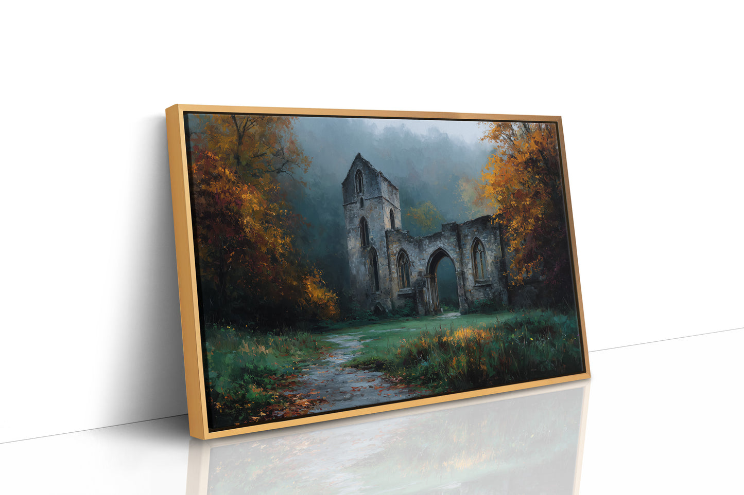 Ruins in Autumn Fog