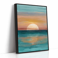 Golden Sphere Meets Teal Waters