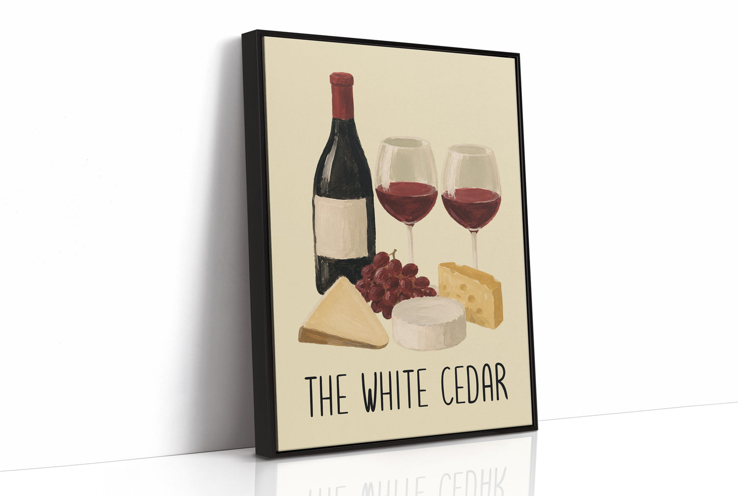 Wine & Cheese, Painted