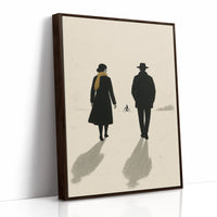 Winter Walk with Yellow Scarf