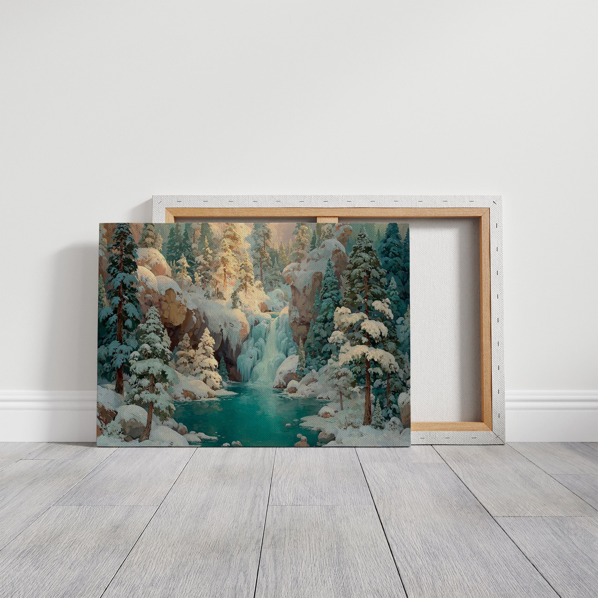 Frozen Falls in the Pines