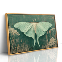 Luna Moth Among Wild Grasses