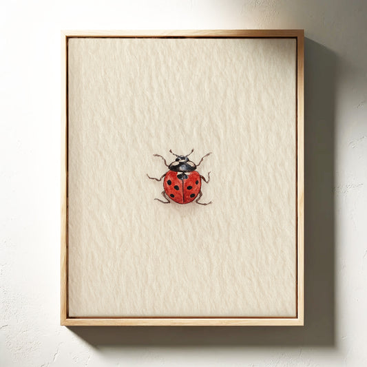 Tiny Ladybug on Paper