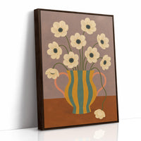 Falling Bloom in a Striped Vase