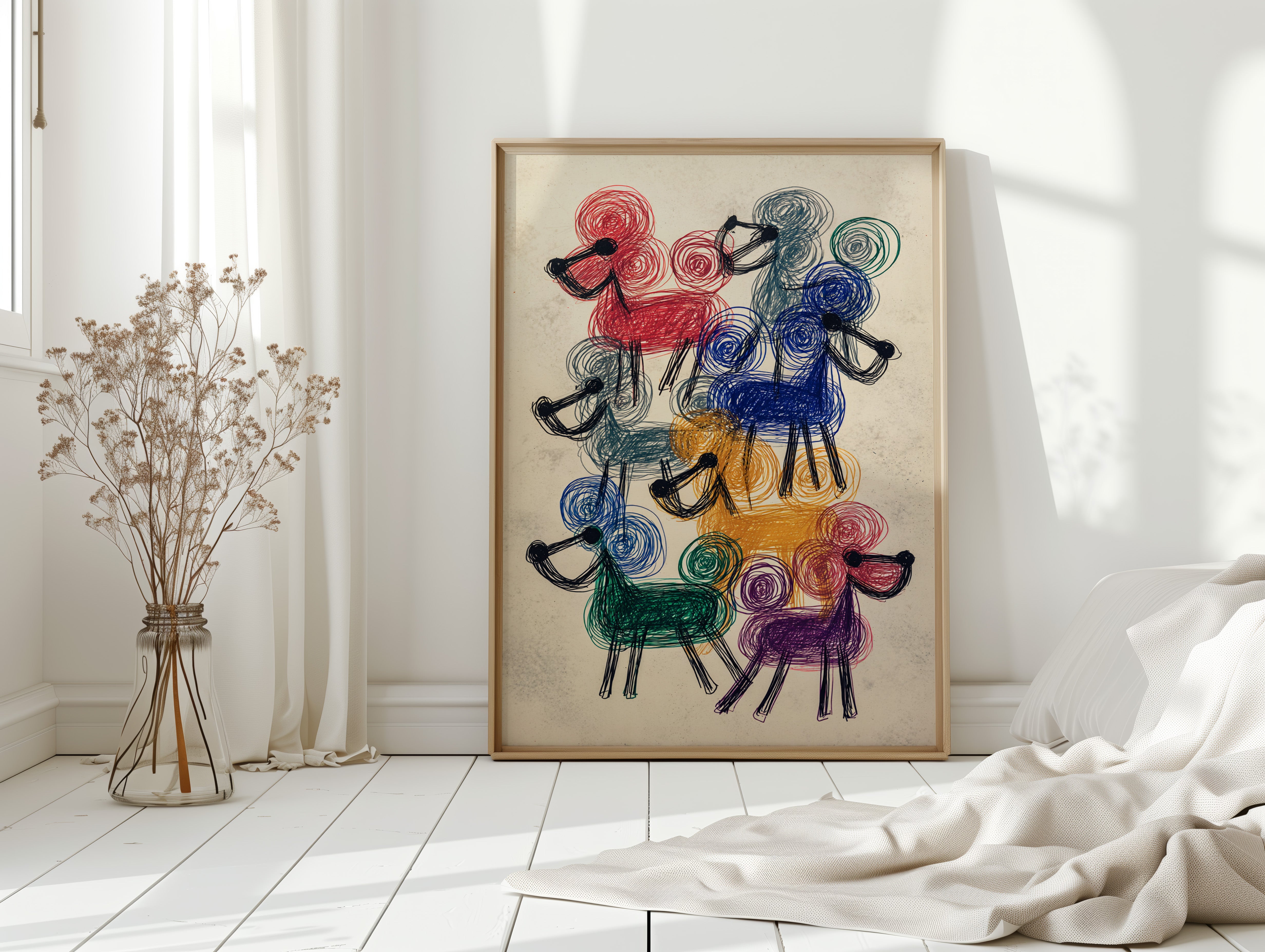 A Parade of Playful Poodles