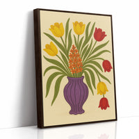 Tulips in a Plum Vase