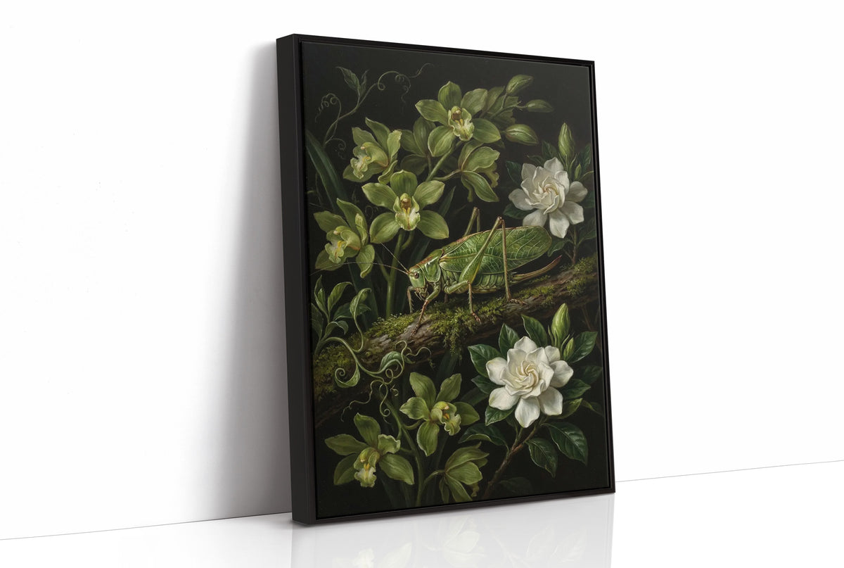Katydid Among the Gardenias