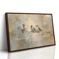 Sparrows Rest On Autumn Branch