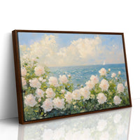 Coastal Roses Watch Distant Sails