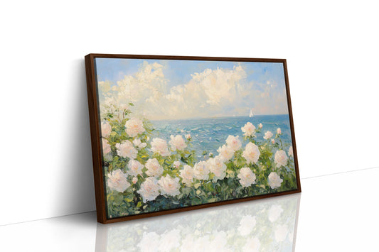 Coastal Roses Watch Distant Sails