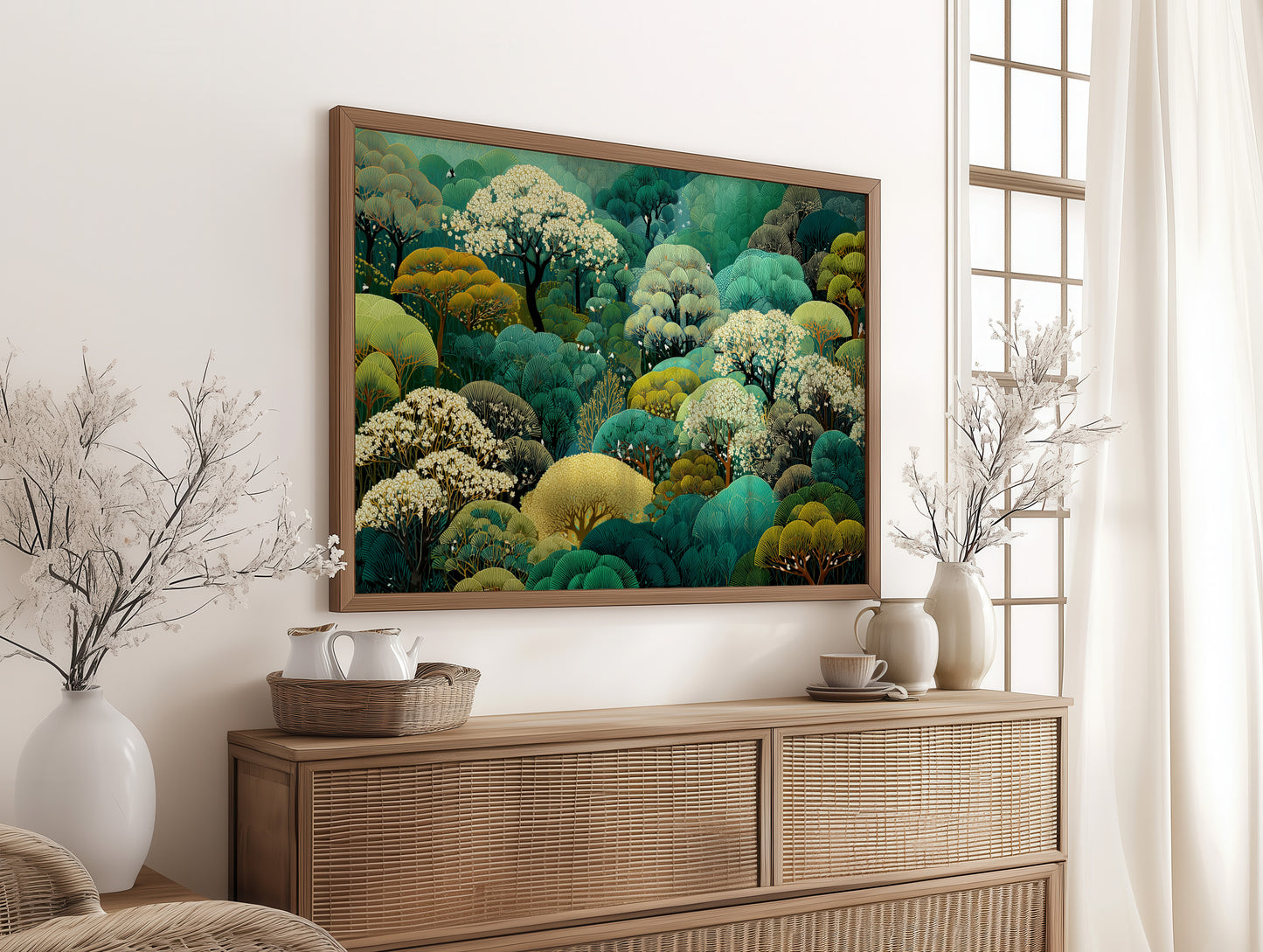 Forest Waves Dance In Emerald Light