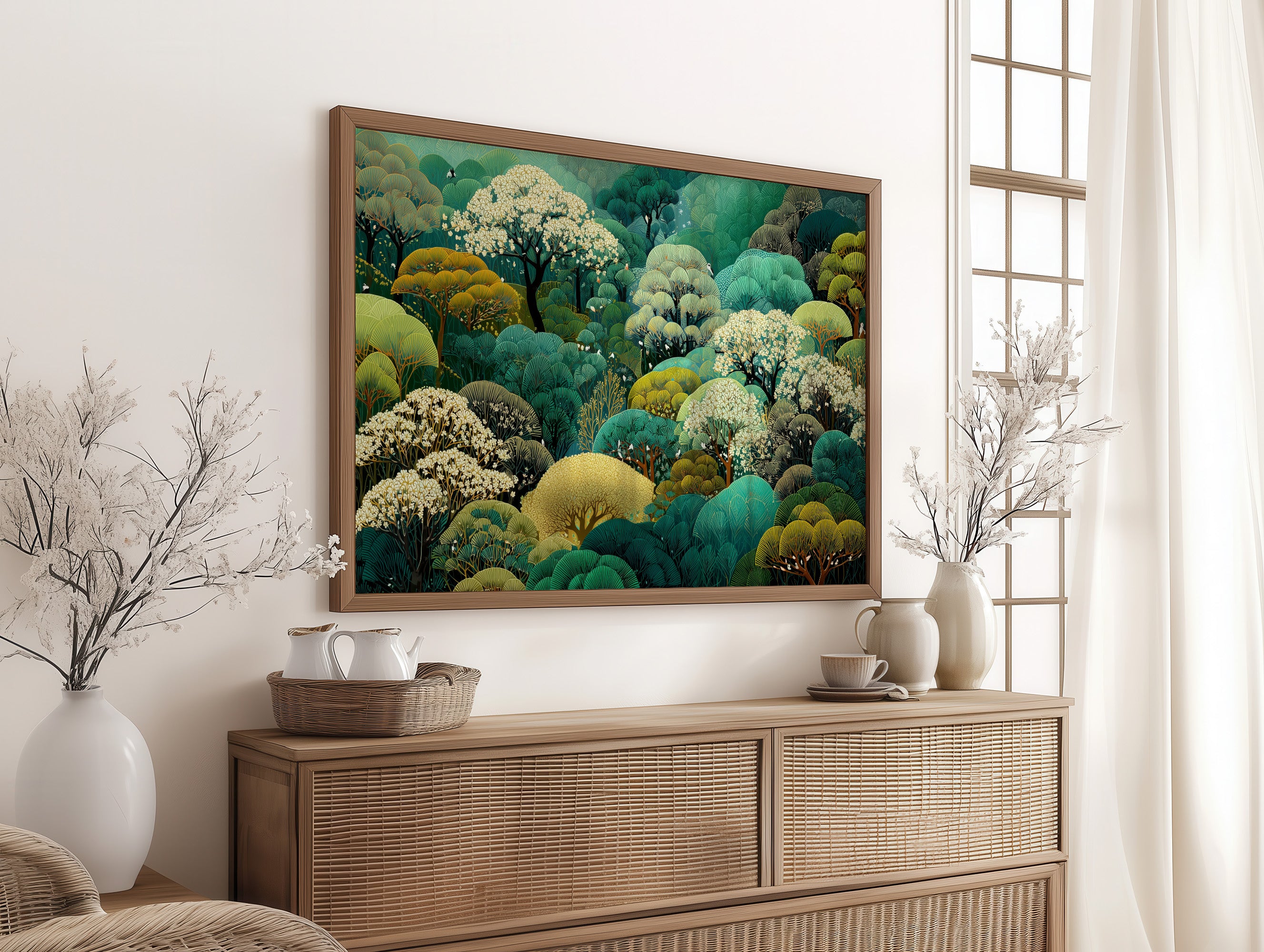 Forest Waves Dance In Emerald Light