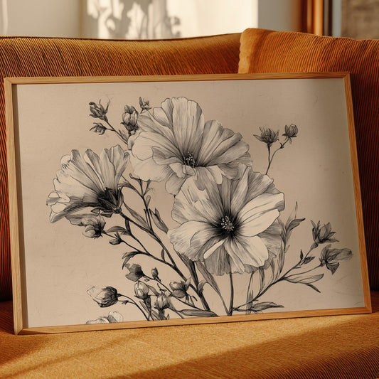 Cosmos Blooms In Graphite Grace