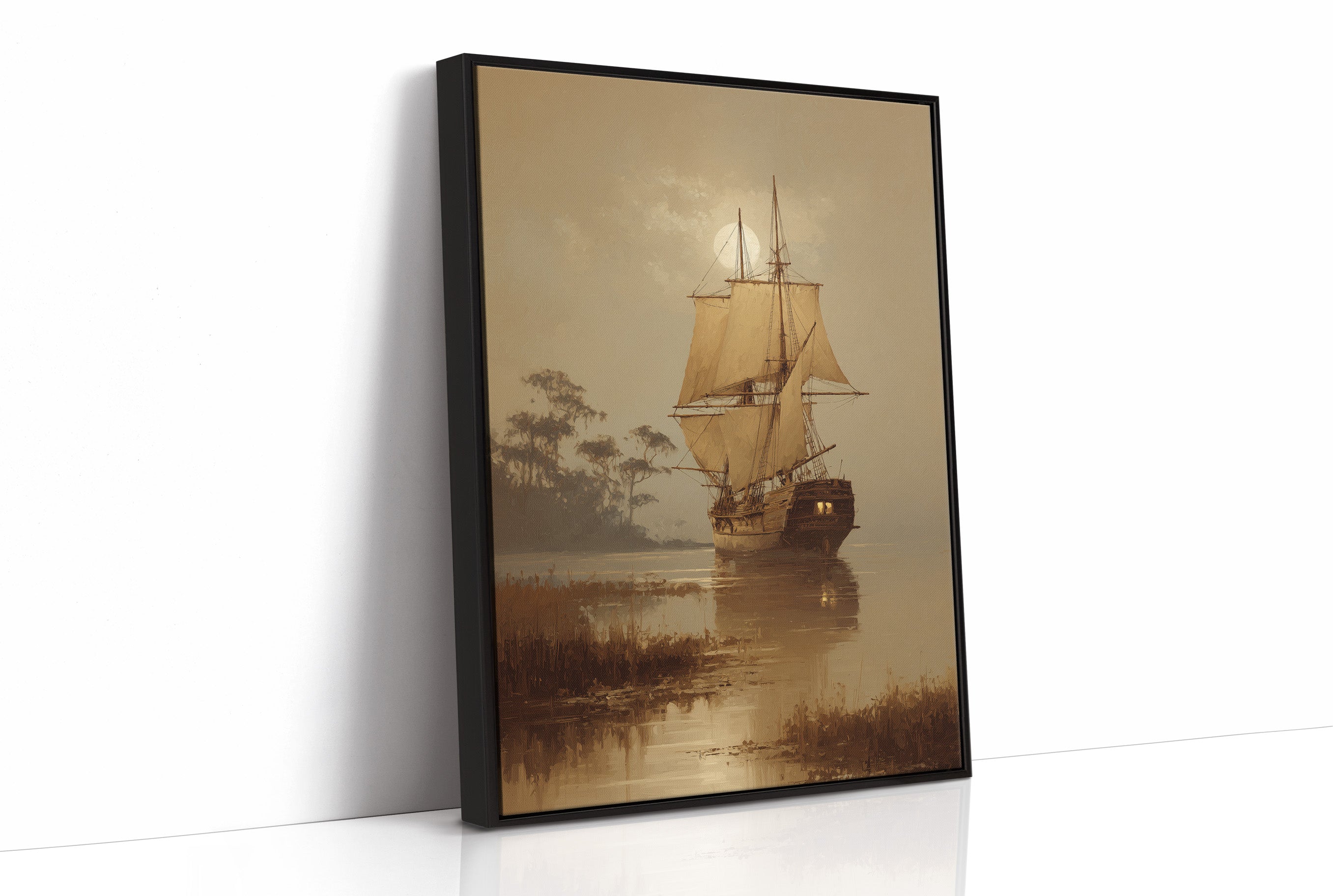 Amber Voyage Through Misty Harbor