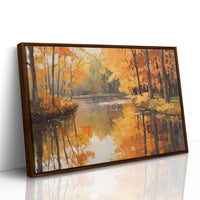 Autumn River Holds Golden Stories
