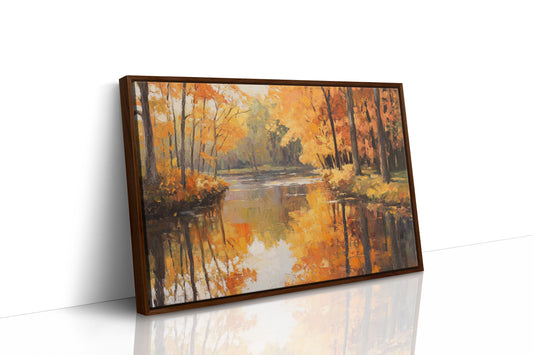 Autumn River Holds Golden Stories