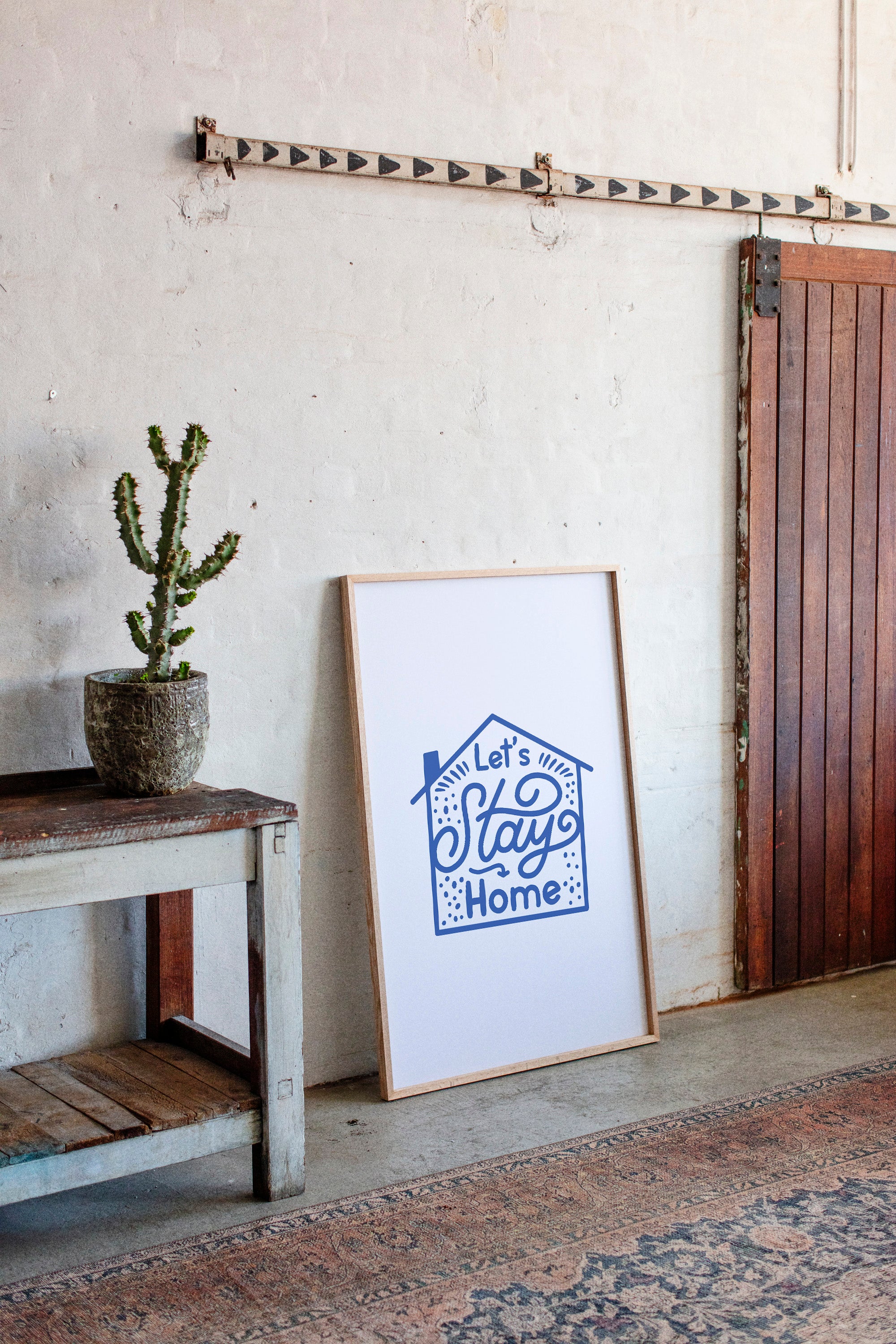 Cozy Letters Dance In Blue