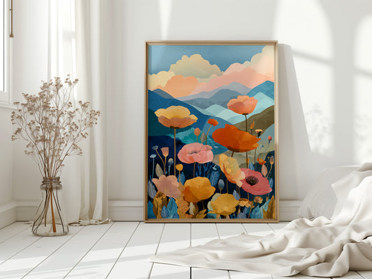Mountains Blooming with Colorful Life