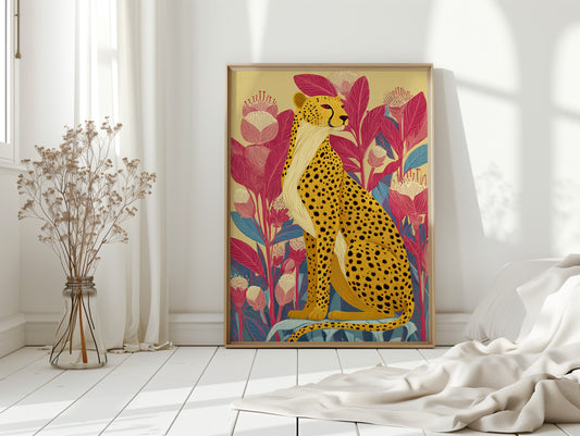 Elegance Among Vibrant Blooms