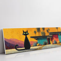 Midcentury Cat at Sunset