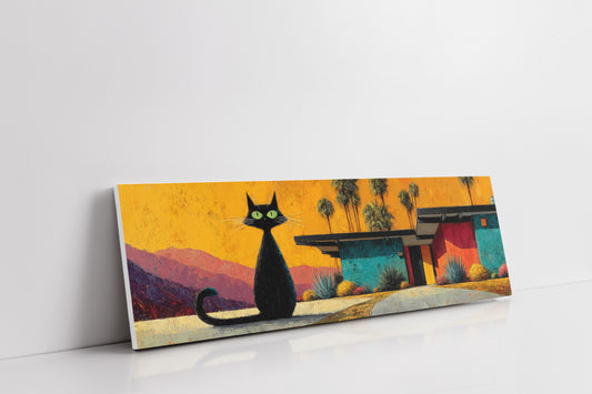 Midcentury Cat at Sunset