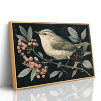 Warbler Amid Berry Branches