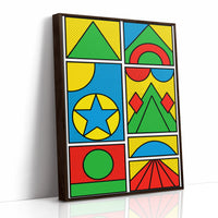 Pop Geometry in Primary Color Panels