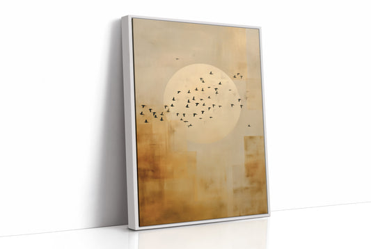 Birds Dance Against Golden Skies