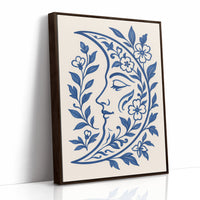 Floral Moon in Indigo Bloom