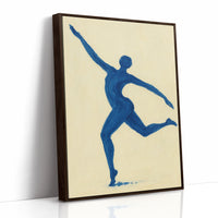 Leaping Figure in Indigo Grace