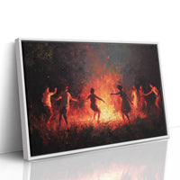 Firelit Dancers Circle Ancient Ritual