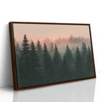 Pines Fading Into Fog