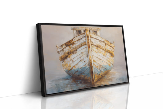 Weathered Hull Rests At Dawn