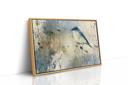 Bluebird in the Winter Haze