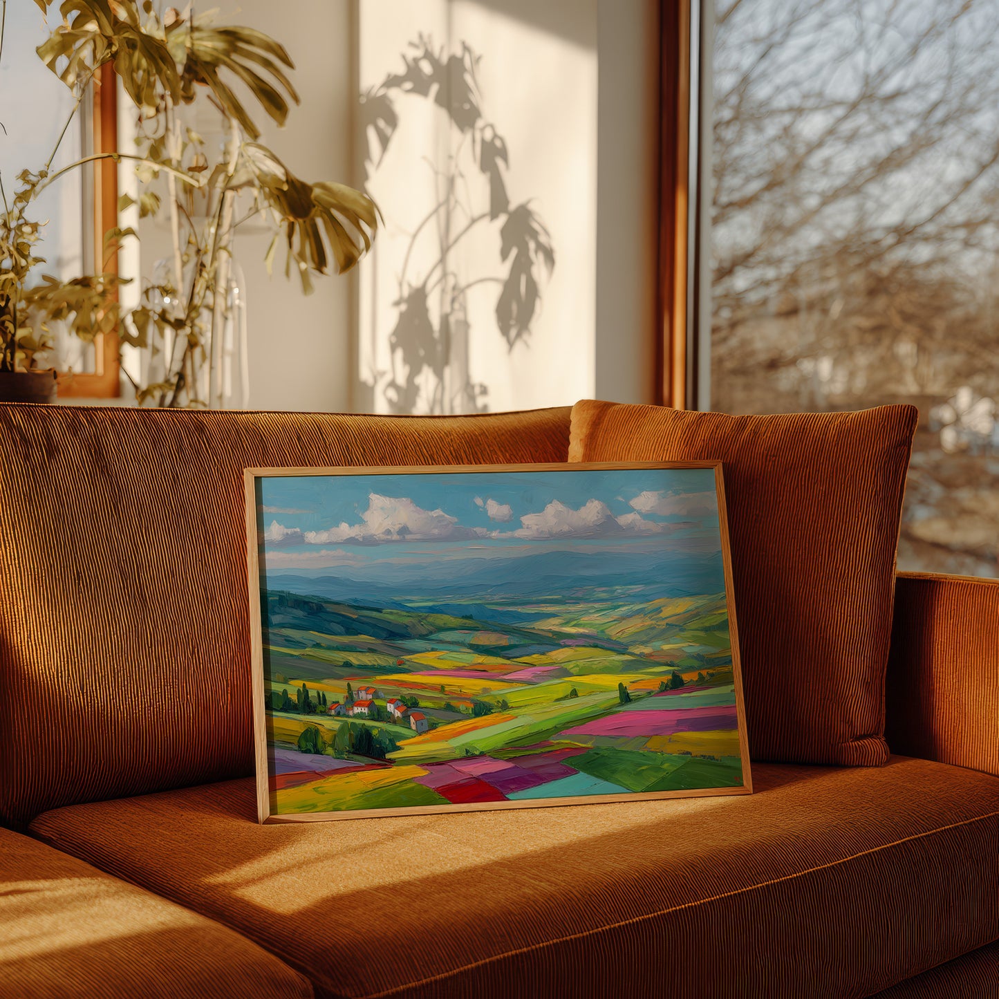 Tuscany Fields Dance In Rainbow Light