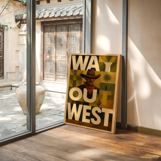 Way Out West Cowboy Poster