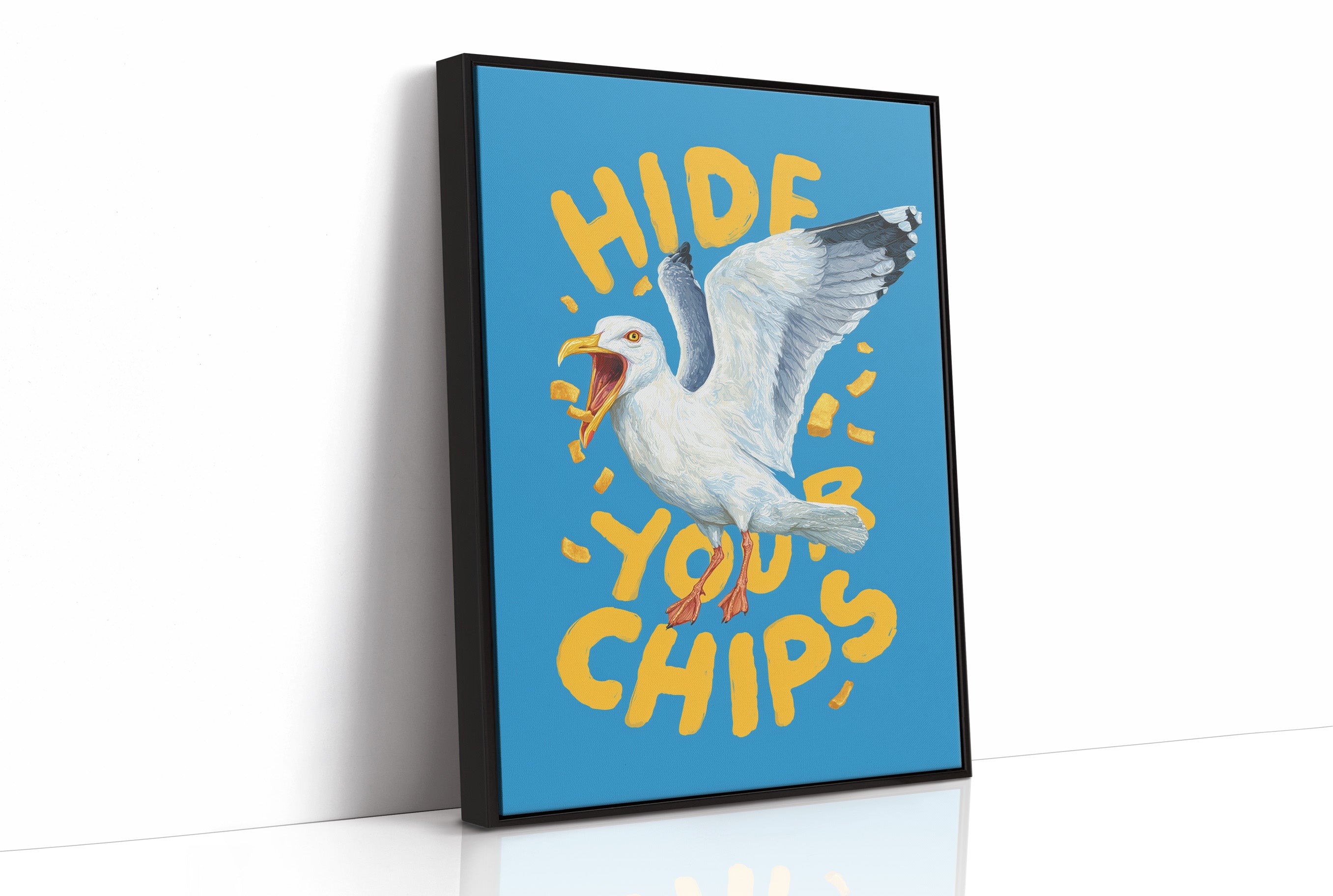 Seaside Warning in Bold Typography