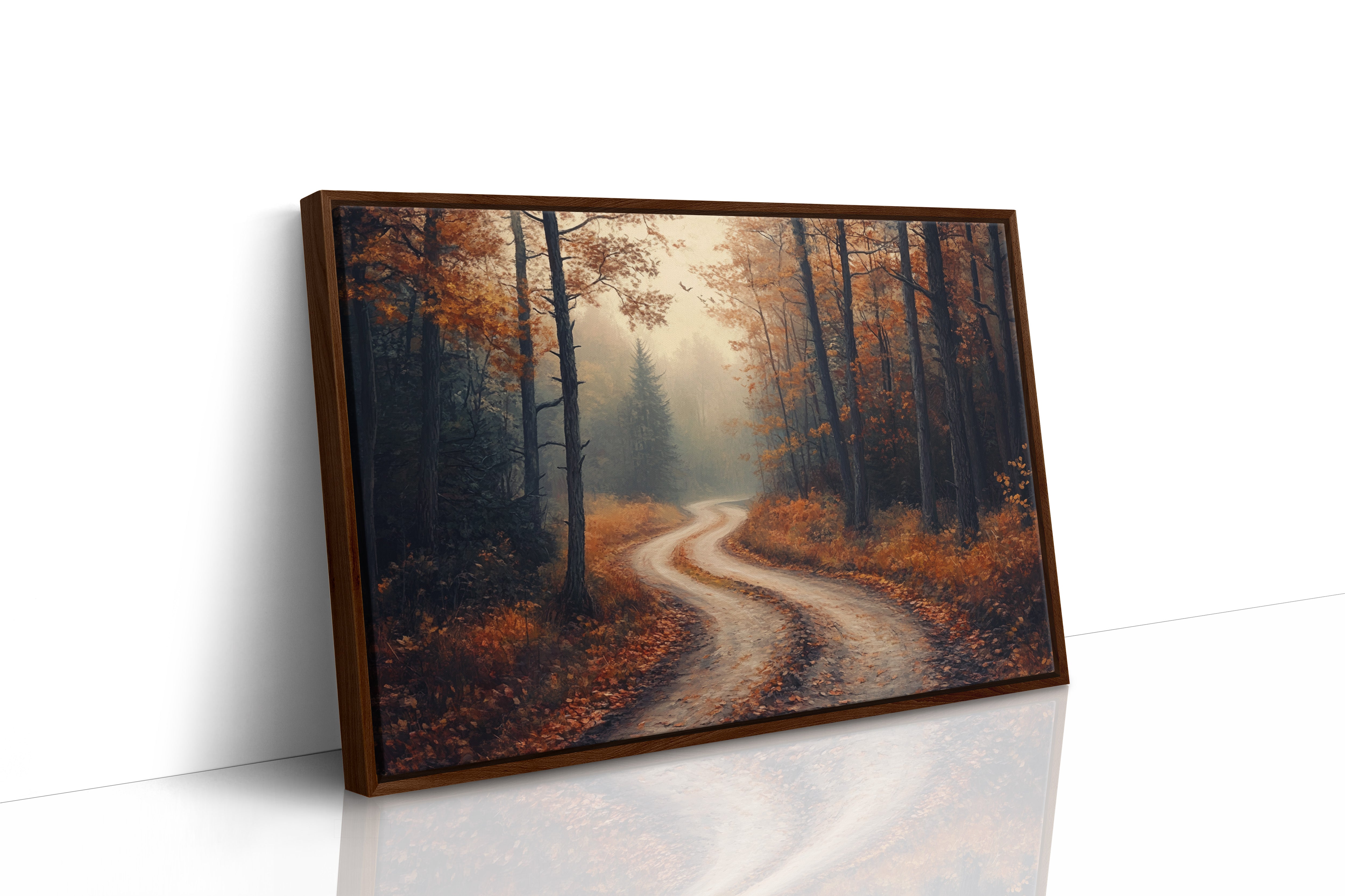 Autumn Roads Wind Through Golden Mist