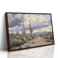Desert Path Beckons Storm Clouds