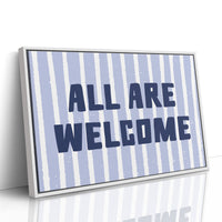 All Are Welcome Striped Print