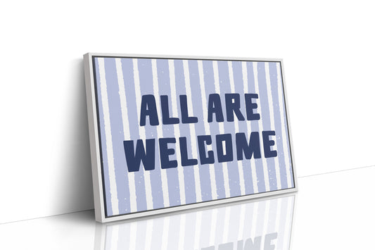 All Are Welcome Striped Print