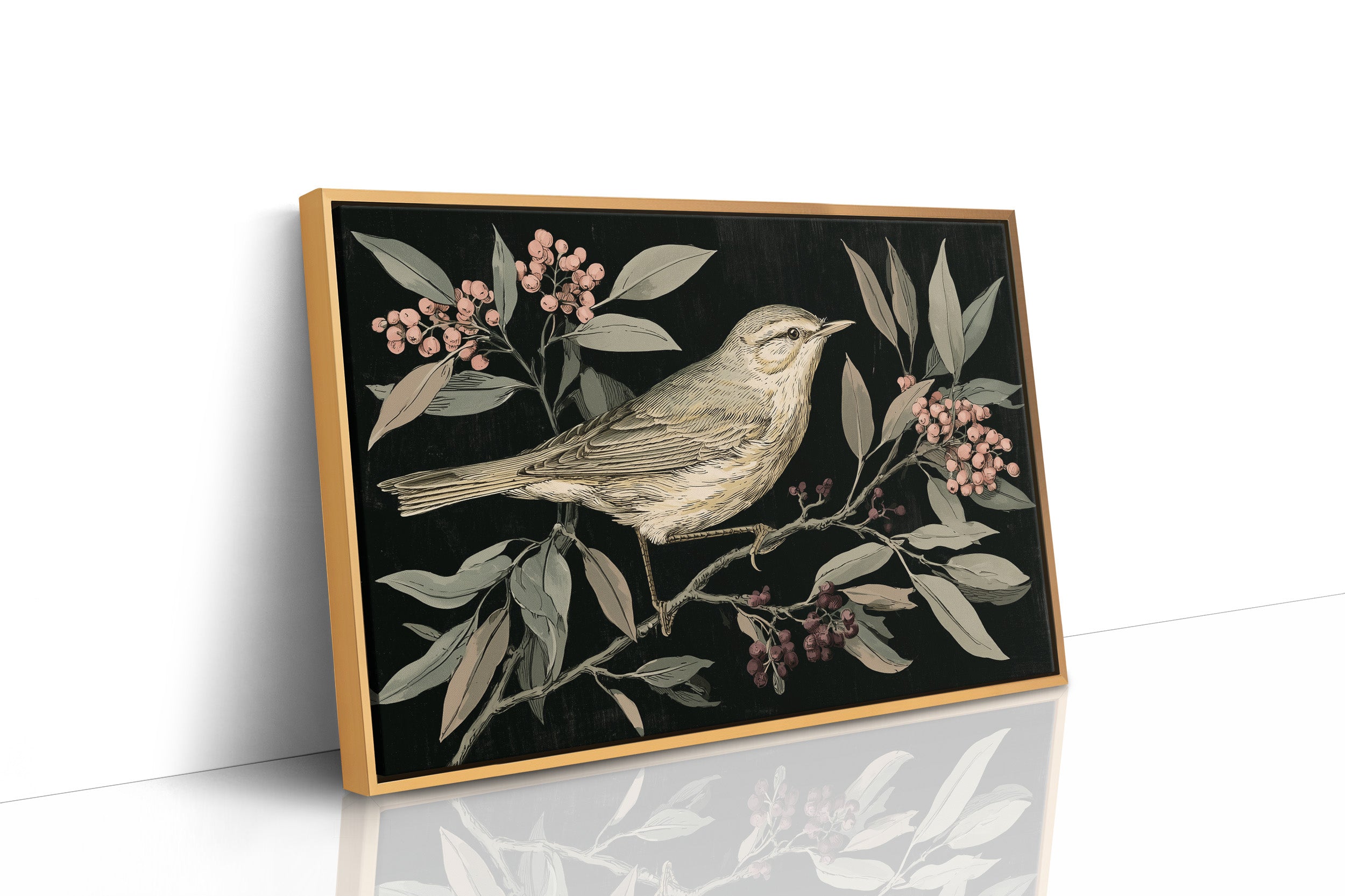 Cream Warbler in the Branches
