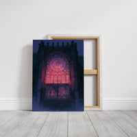 Rose Window Aglow at Midnight