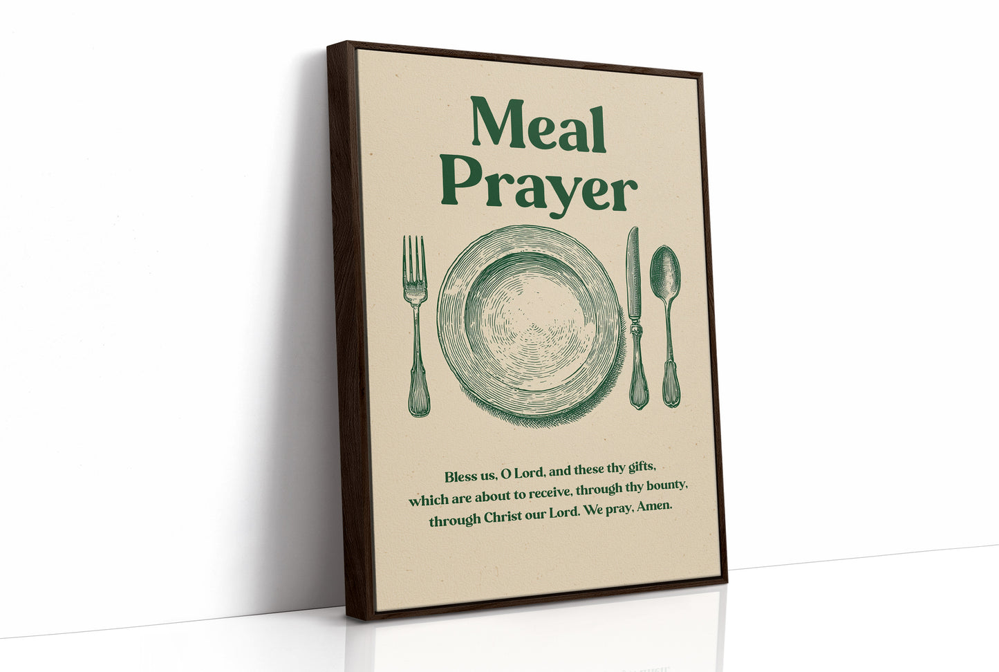 Grace Before Wooden Table Gatherings