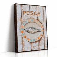 Pesce on Painted Tile Plate